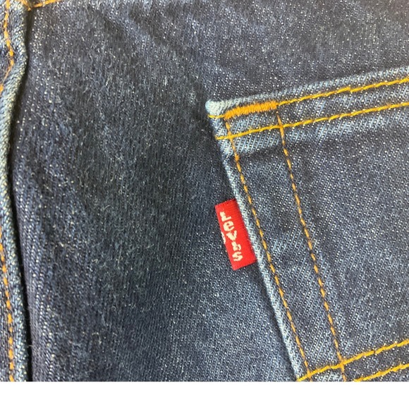 Levi Strauss Co 505 Mens Dark Wash Straight Leg Jeans W30 L34 (fits 32x33) - Picture 5 of 15